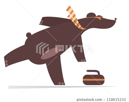 curling, bear, vector 118615232