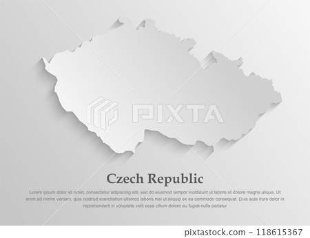 Minimal white map Czech, template Europe country Minimal white map Czech, template Europe country 118615367
