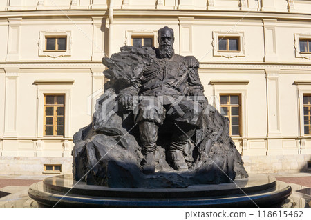 monument to Emperor Alexander III in the courtyard of the Grand Gatchina Palace monument to Emperor Alexander III in the courtyard of the Grand Gatchina Palace 118615462