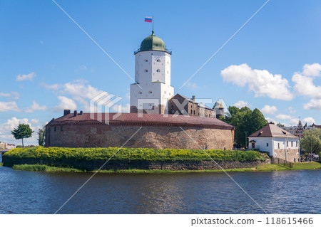 view of the 13th century castle in Vyborg, Russia view of the 13th century castle in Vyborg, Russia 118615466