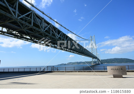 Akashi Kaikyo Bridge and Stone Monument Akashi Kaikyo Bridge and Stone Monument 118615880