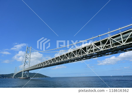 明石海峽大橋和淡路島 明石海峽大橋和淡路島 118616362