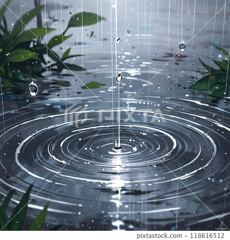 Ripples reflected on the water surface 118616512