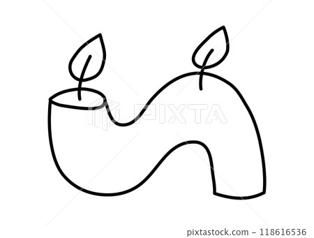 aesthetics hand drawn line candle. Colored Vector outline flat illustration isolated on background. decorative element for greeting card, web, christmas, wedding, birthday, valentine day aesthetics hand drawn line candle. Colored Vector outline flat illustration isolated on background. decorative element for greeting card, web, christmas, wedding, birthday, valentine day 118616536