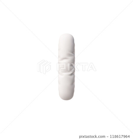 Vector 3D illustration of an inflatable letter I, the English alphabet. 118617964