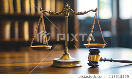 Scales of Justice Symbolizing Fairness and Balance 118618369