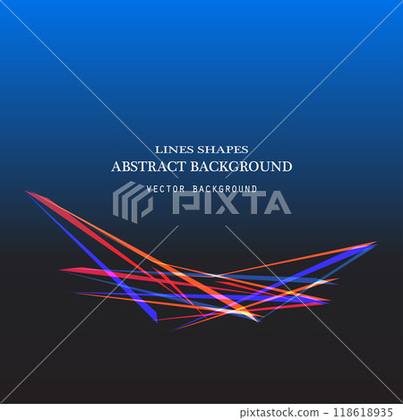 Modern neon abstract lines on dark blue background vector illustration. Minimal trendy futuristic graphic design with space for your text image banner poster event post story social media flyer party Modern neon abstract lines on dark blue background vector illustration. Minimal trendy futuristic graphic design with space for your text image banner poster event post story social media flyer party 118618935