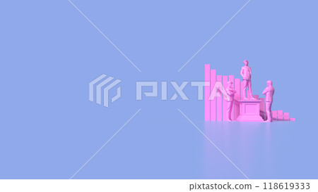 The man on podium for reader or vote concept 3d rendering. 118619333
