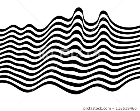 Abstract black and white brush lines. wave background. Here s an illustration. Eps 10 118619466