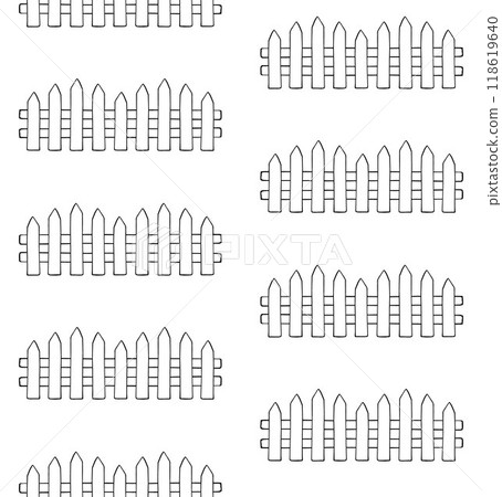 Vector seamless pattern of hand drawn fence Vector seamless pattern of hand drawn fence 118619640