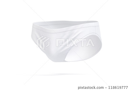 Blank white male swimming briefs mockup, side view 118619777