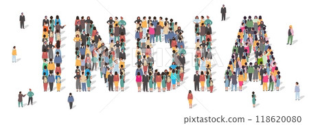 India inscription made with people group community India inscription made with people group community 118620080
