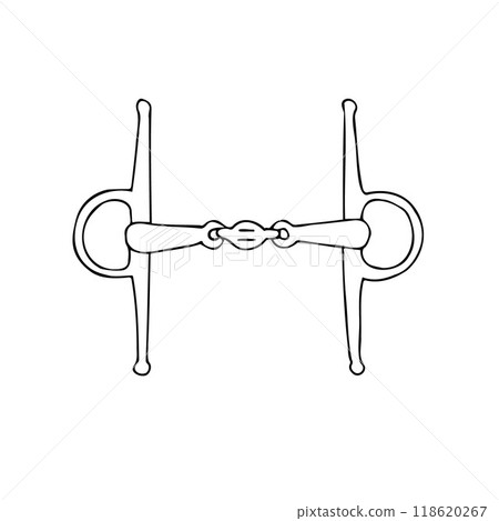 Vector hand drawn horse equestrian bit 118620267