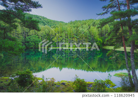 Mountain Reflective Pond in Nagano Japan 118620945