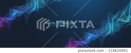 Abstract digital technology background. Digital tech motherboard texture design. Engineering circuit board concept for poster, header, banner, website, presentation. 118620991