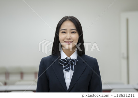 High school girl smiling at the camera Photography cooperation: Ariake College of Education and Arts 118621211