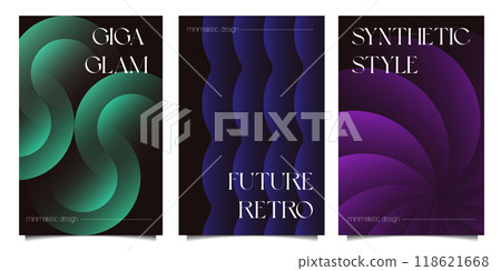 Abstract backgrounds set with circles and shades. Dynamic geometric shapes composition. Eps10 vector Abstract backgrounds set with circles and shades. Dynamic geometric shapes composition. Eps10 vector 118621668