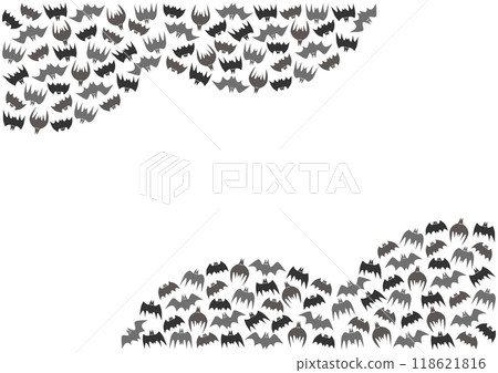 Halloween bat pattern frame illustration Halloween bat pattern frame illustration 118621816