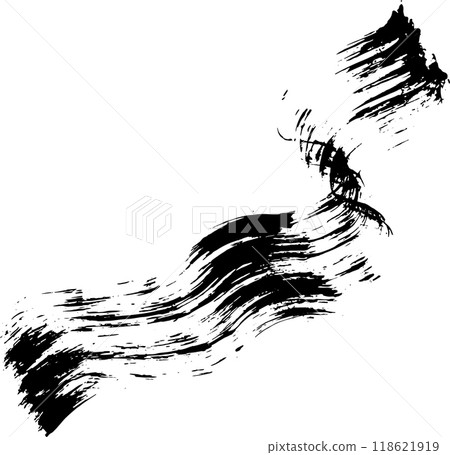 Dry Brush Grunge Wave Stroke Texture 118621919