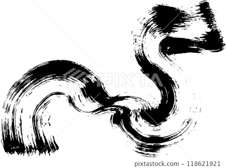 Dry Brush Grunge Wave Stroke Texture 118621921