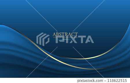 Abstract blue gold light luxury wave curve with blank space for text place design modern creative background vector Abstract blue gold light luxury wave curve with blank space for text place design modern creative background vector 118622515