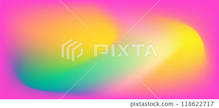 A colorful, abstract background with a yellow, pink and green swirl. Vector illustration 118622717