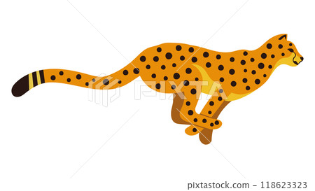 Running Cheetah Vector Cartoon Illustration Running Cheetah Vector Cartoon Illustration 118623323