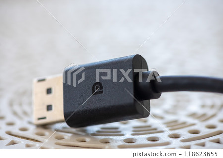 A direct port cable on the table A direct port cable on the table 118623655