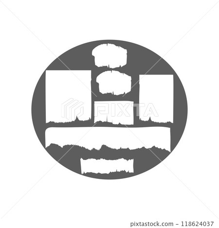 set of paper Torn paper set of paper Torn paper 118624037