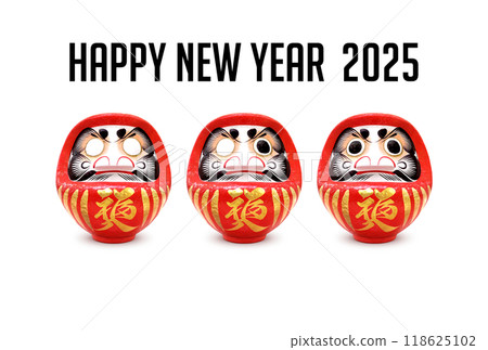 新年賀卡插畫2025 Daruma 118625102