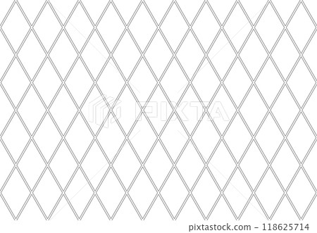 Seamless Geometric Diamonds Pattern. White Textured Background. 118625714