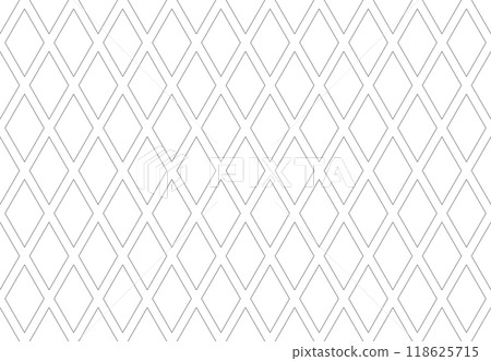 Seamless Geometric Diamonds Pattern. White Textured Background. 118625715