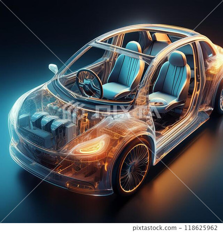 具有透明內飾的汽車的圖像 具有透明內飾的汽車的圖像 118625962