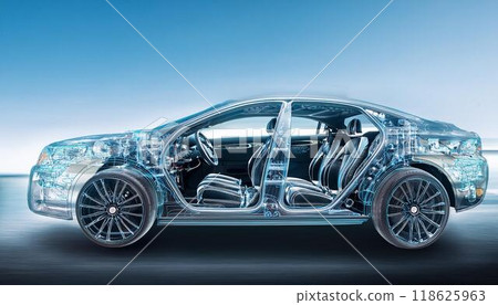具有透明內飾的汽車的圖像 118625963