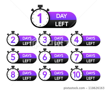 Countdown Left Days. Number of days left to...-插圖素材 [118626163] - PIXTA圖庫