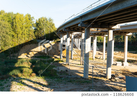 asphalt road city hole repair construction background site infrastructure work street traffic 118626608