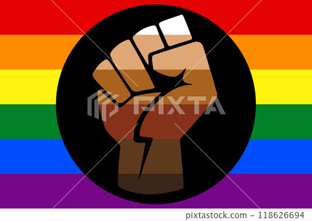 Queer people of color pride flag 118626694