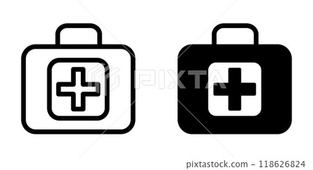 Illustration Vector graphic of aid first box icon template 118626824