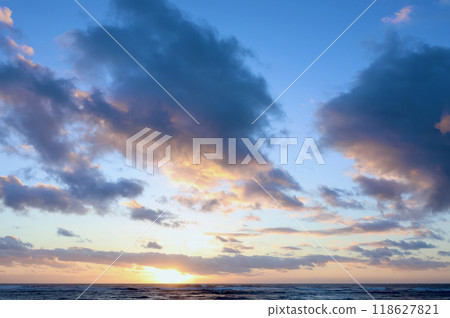 茨城縣美麗的日出天空 茨城縣美麗的日出天空 118627821