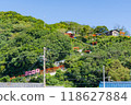 The approach to Arakuma Shrine with its red torii gates, Minamichita Town, Aichi Prefecture 118627884