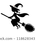 可愛的女巫剪影 118628343