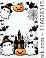 可愛的萬聖節插圖 118628345
