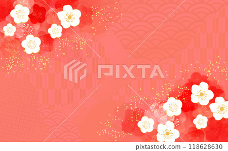 Japanese style pattern Japanese style background illustration 118628630
