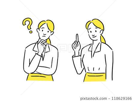 Business woman with solved doubts 118629166