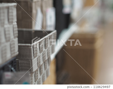 A store selling inexpensive storage baskets A store selling inexpensive storage baskets 118629497