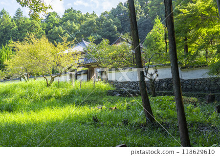 玄美南三門、鵝卵石路和白色柵欄（奈良縣櫻井市茅原） 118629610