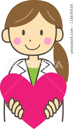 有心臟的一位夫人與心臟 118630539