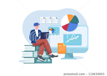 Businessman Working On The Financial Report 118630603