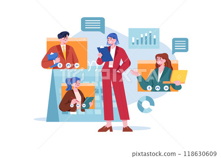 Business People Doing Online Meeting 118630609