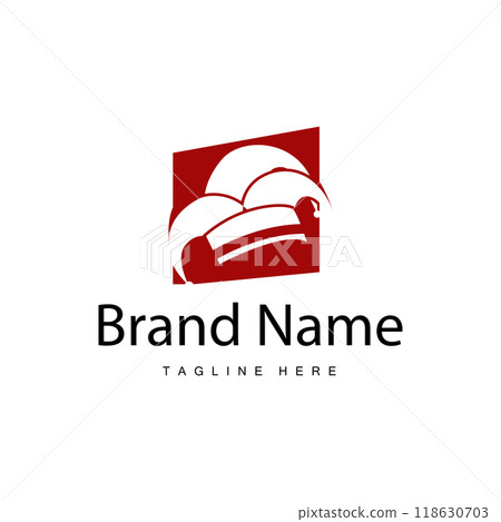 Simple colorful clown hat logo simple circus comedian equipment design template illustration Simple colorful clown hat logo simple circus comedian equipment design template illustration 118630703